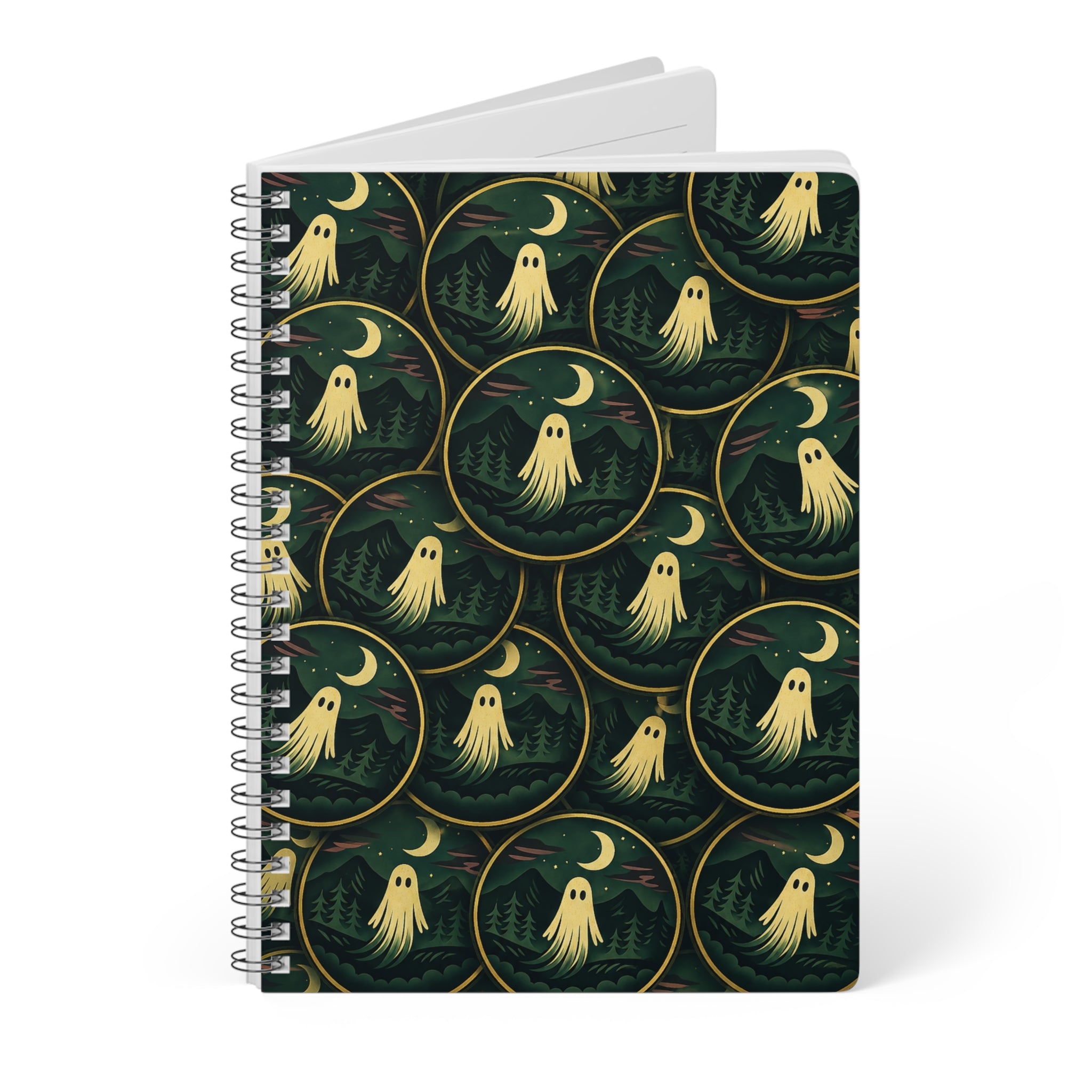 Copy of A5 Wirobound Notebook — Vintage Globe Pattern Lined Journal