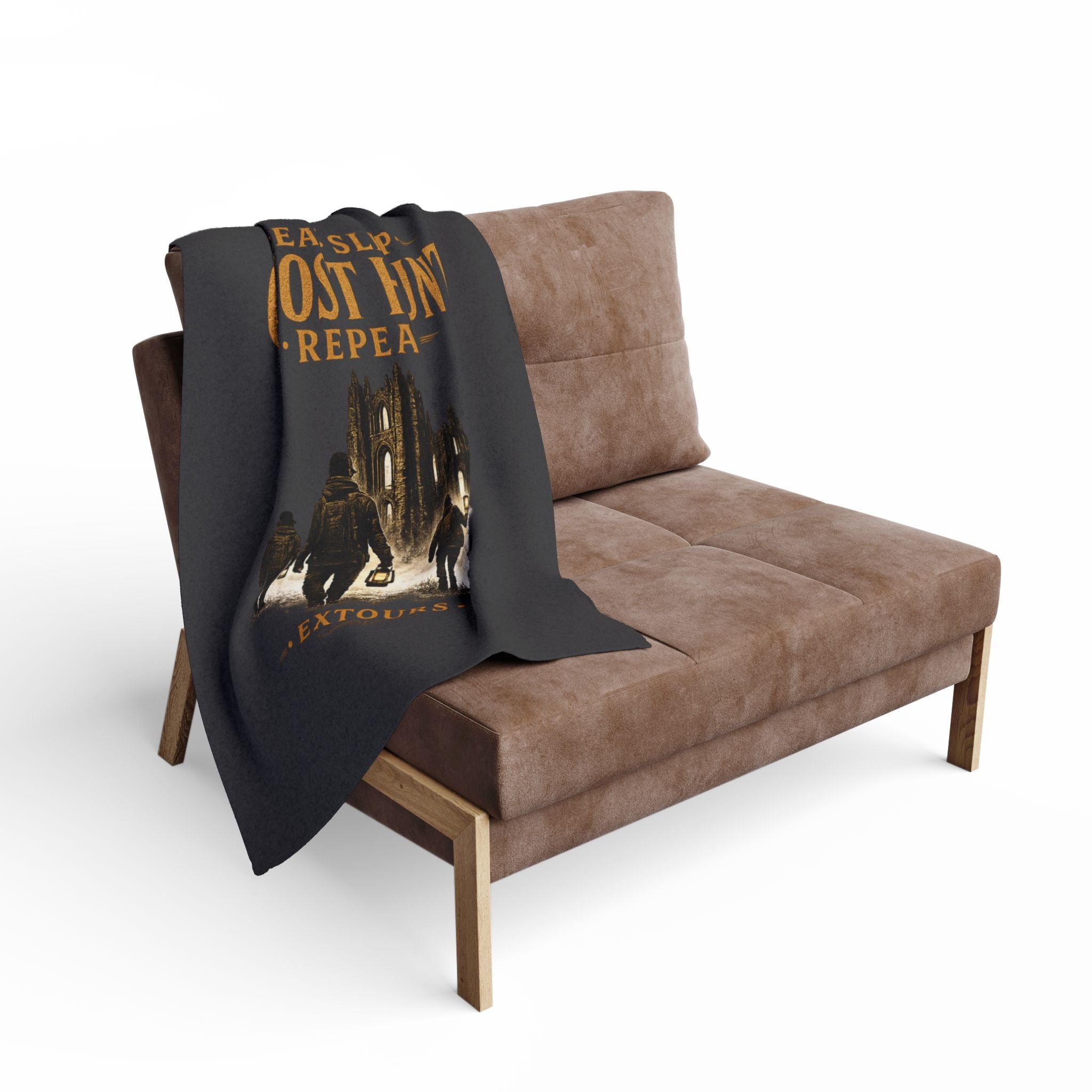 Ghost Hunt Fleece Blanket — "Eat Sleep Ghost Hunt Repeat" Paranormal Keepsake Blanket
