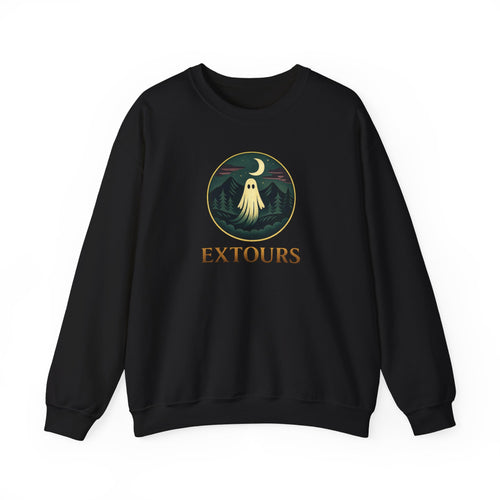 Crewneck Sweatshirt — 'Extours' Ghost Nightscape Graphic