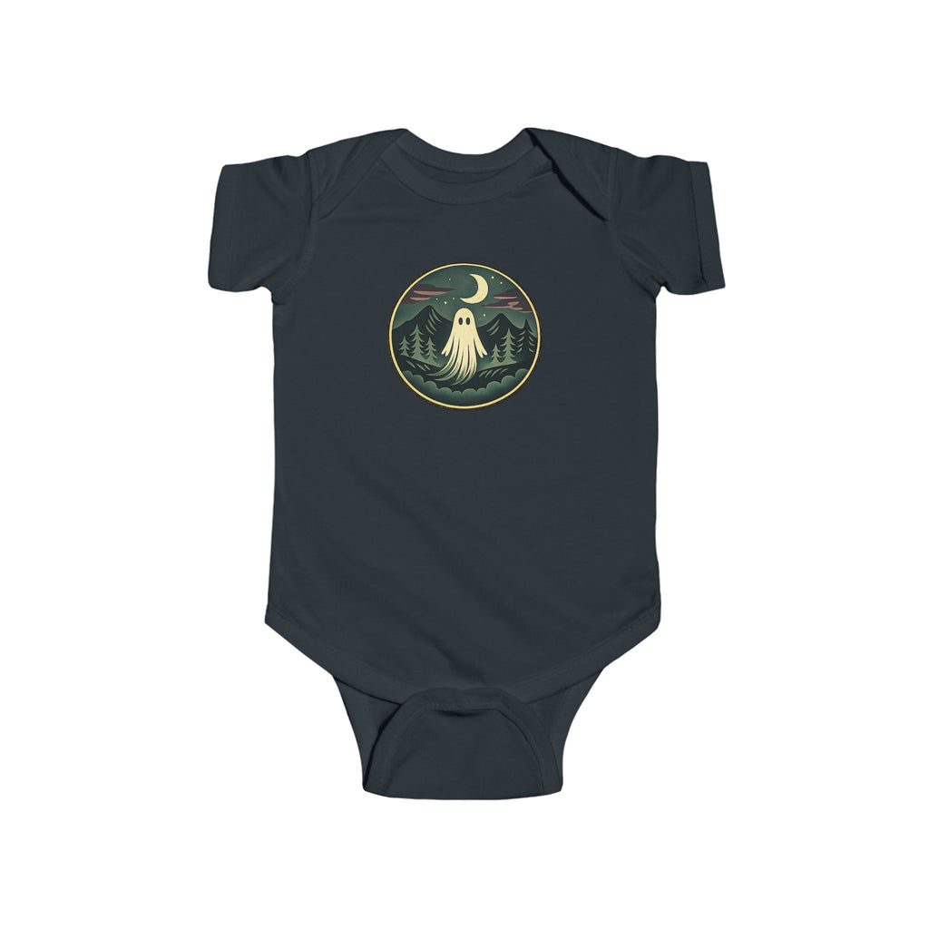 Ghost Moon Baby Bodysuit — Woodland Infant Onesie