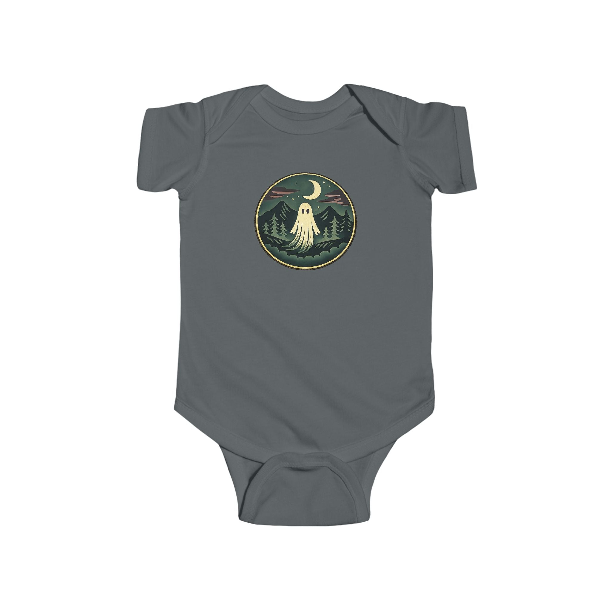 Ghost Moon Baby Bodysuit — Woodland Infant Onesie