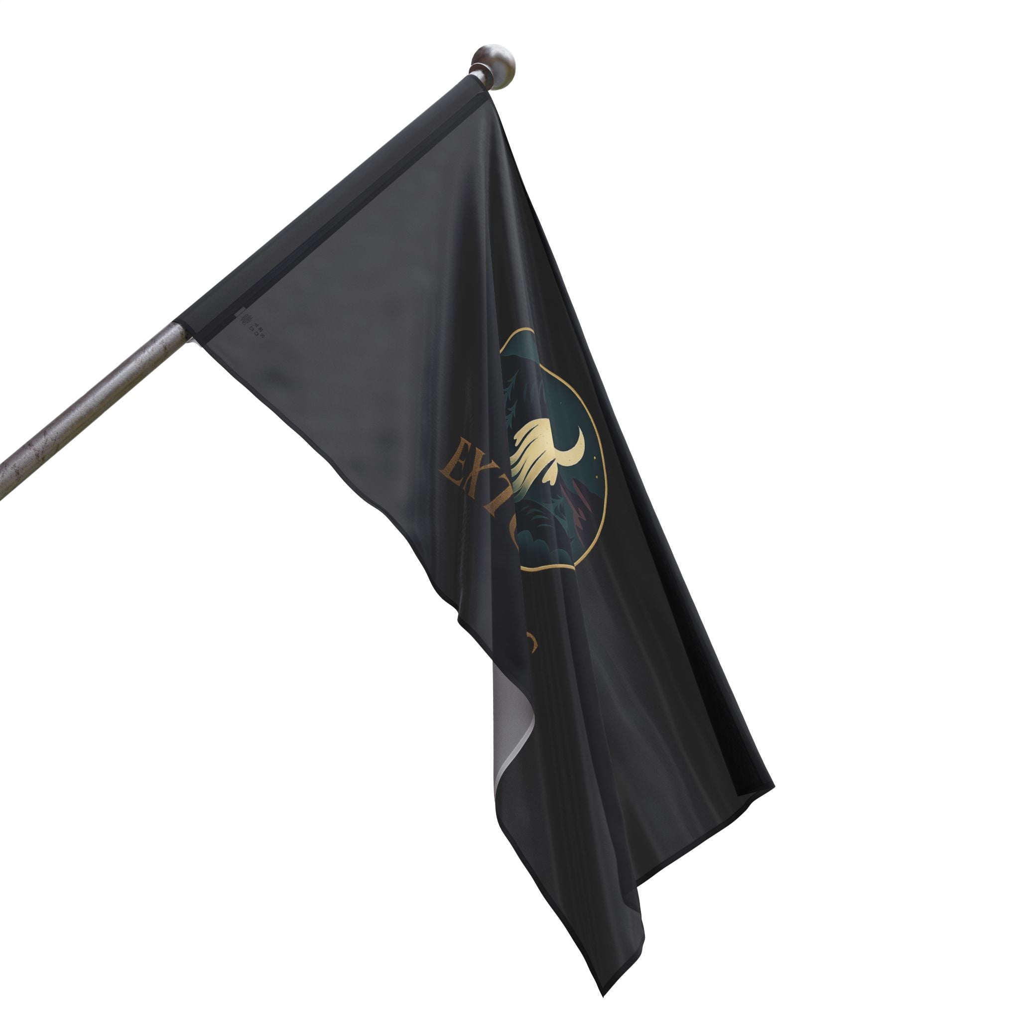 Ghost Night Camping Flag — 'EXTOURS' Outdoor Adventure Banner