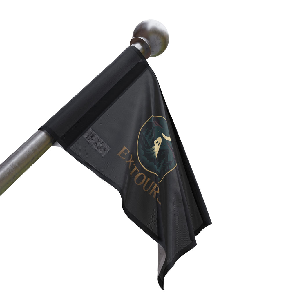 Ghost Night Camping Flag — 'EXTOURS' Outdoor Adventure Banner