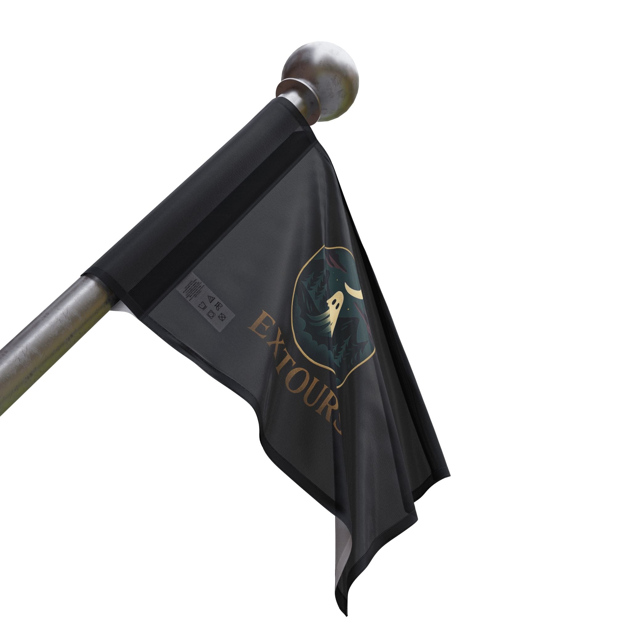 Ghost Night Camping Flag — 'EXTOURS' Outdoor Adventure Banner