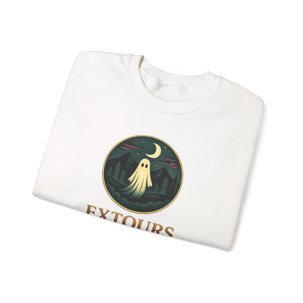 Crewneck Sweatshirt — 'Extours' Ghost Nightscape Graphic