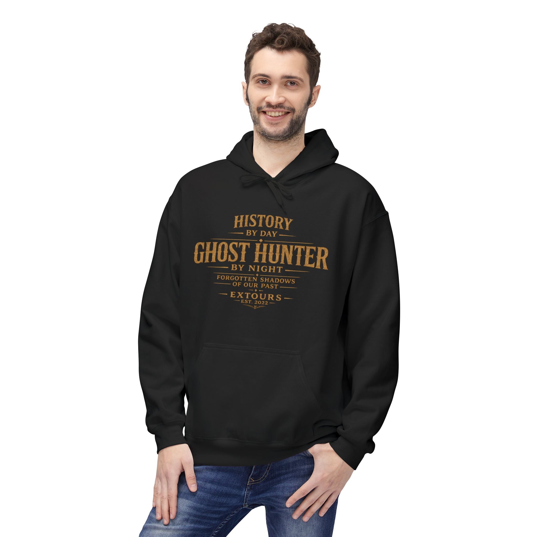Ghost Hunter Hoodie – "Eat Sleep Ghost Hunt Repeat" Paranormal Adventure Pullover
