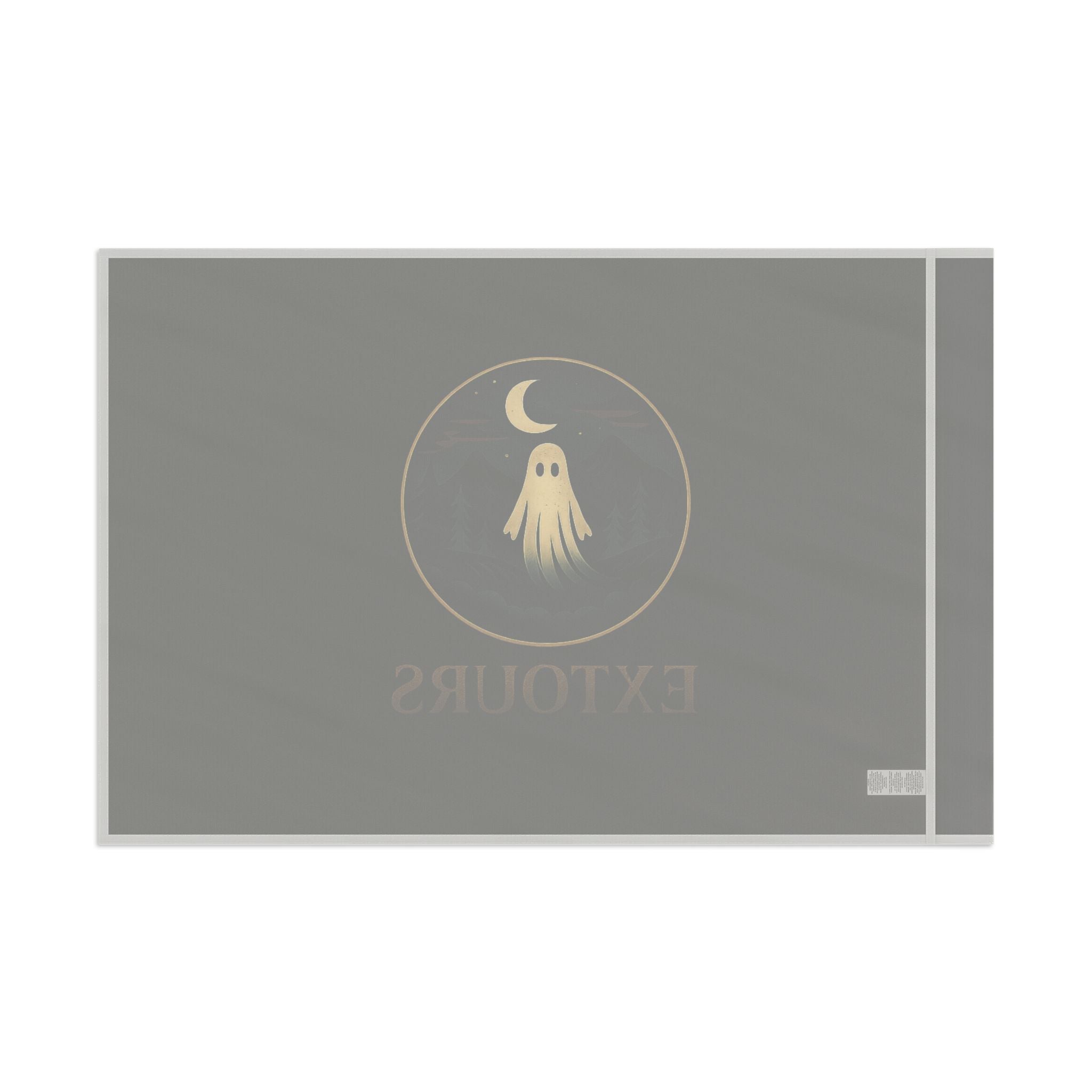 Ghost Night Camping Flag — 'EXTOURS' Outdoor Adventure Banner