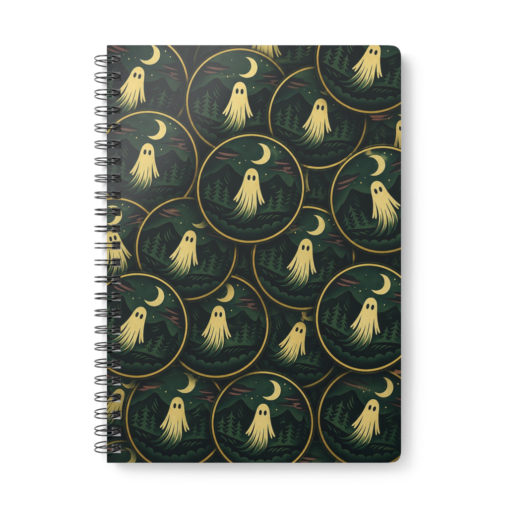 Copy of A5 Wirobound Notebook — Vintage Globe Pattern Lined Journal