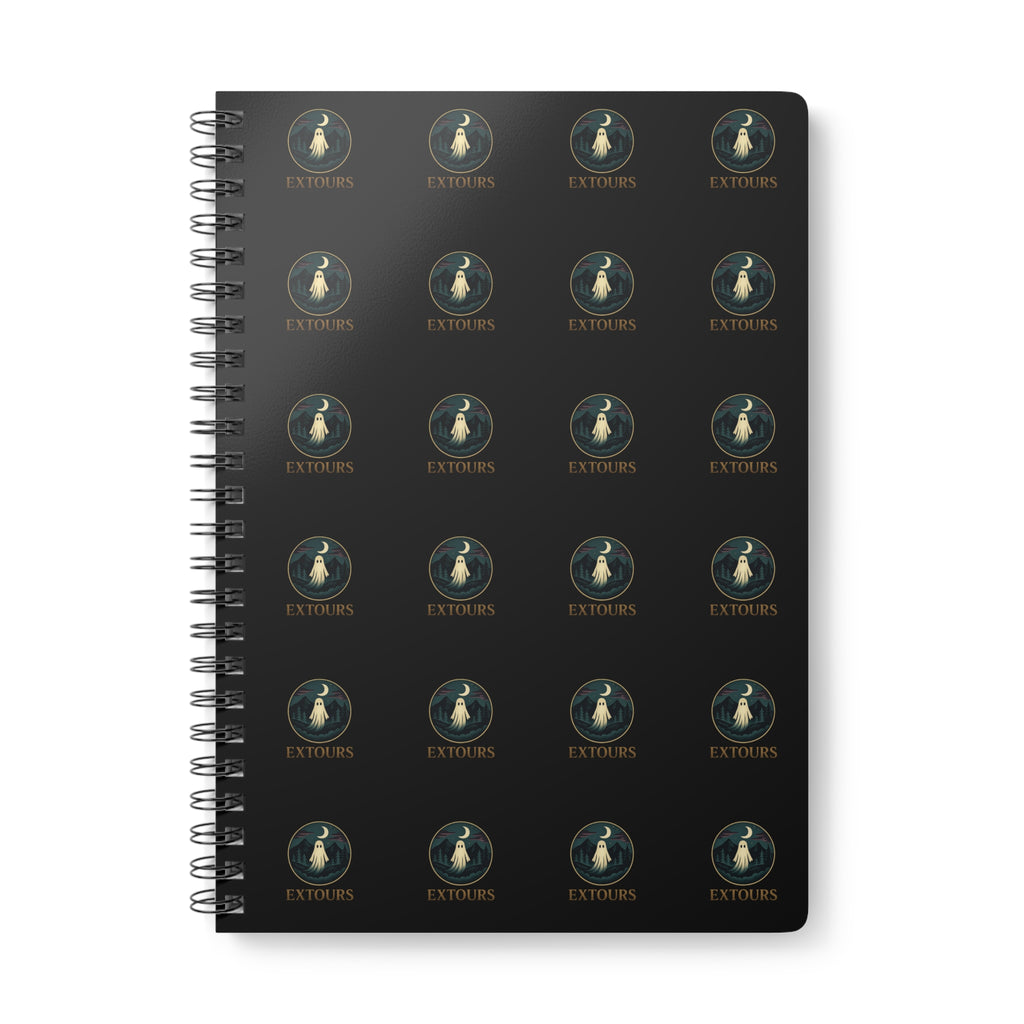 A5 Wirobound Notebook — Vintage Globe Pattern Lined Journal