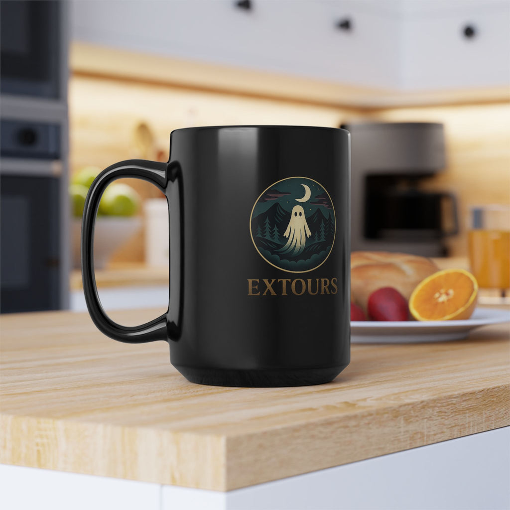 Ghost Hunting Mug – "Eat Sleep Ghost Hunt Repeat" 15oz Black Coffee Cup