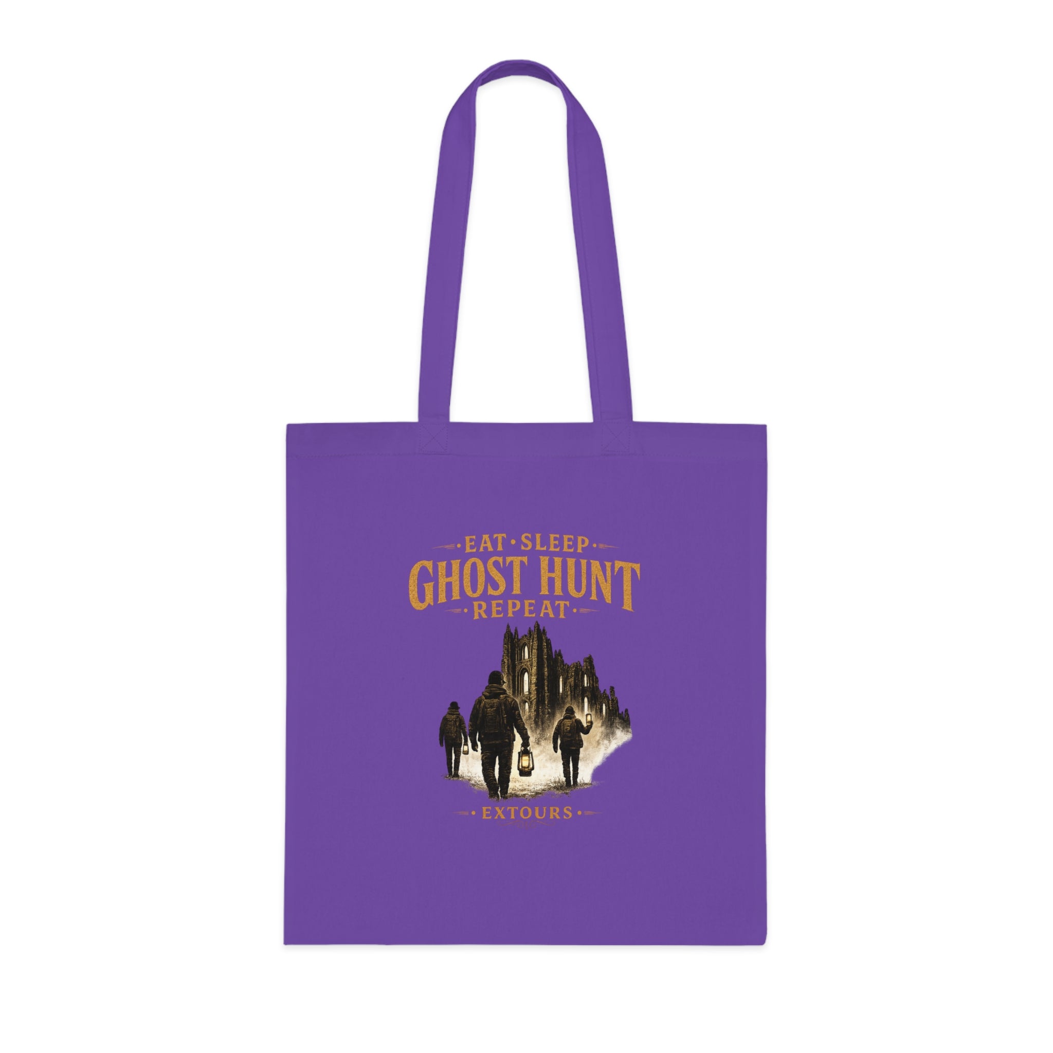 Eat Sleep Ghost Hunt Repeat Tote Bag — Paranormal Investigation Cotton Tote for Ghost Hunters