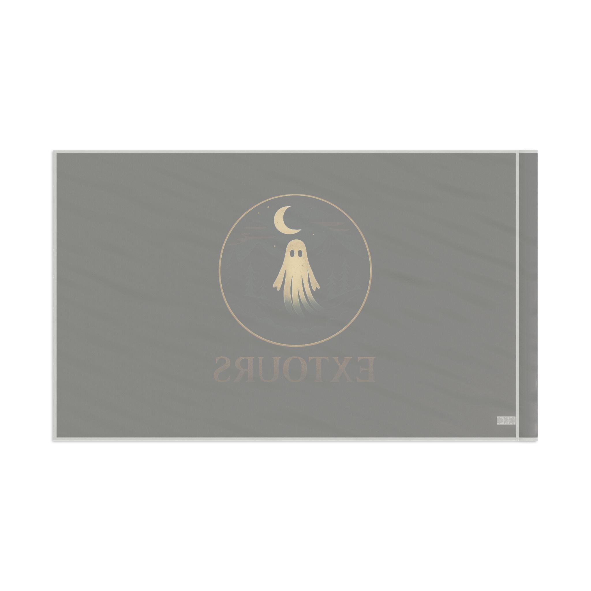 Ghost Night Camping Flag — 'EXTOURS' Outdoor Adventure Banner