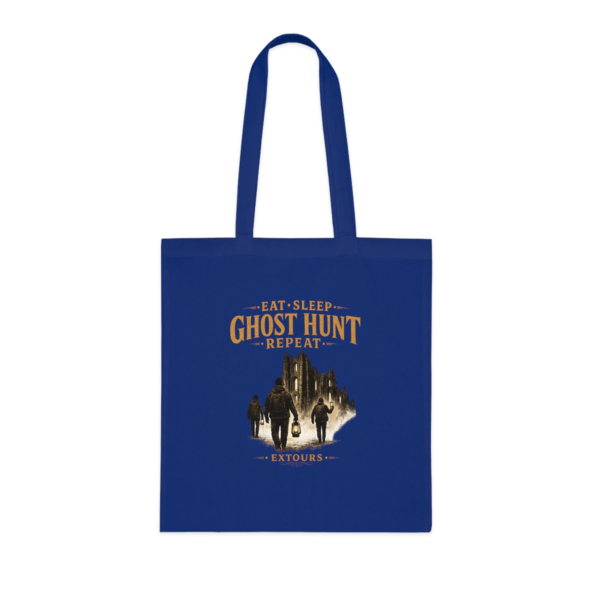 Eat Sleep Ghost Hunt Repeat Tote Bag — Paranormal Investigation Cotton Tote for Ghost Hunters