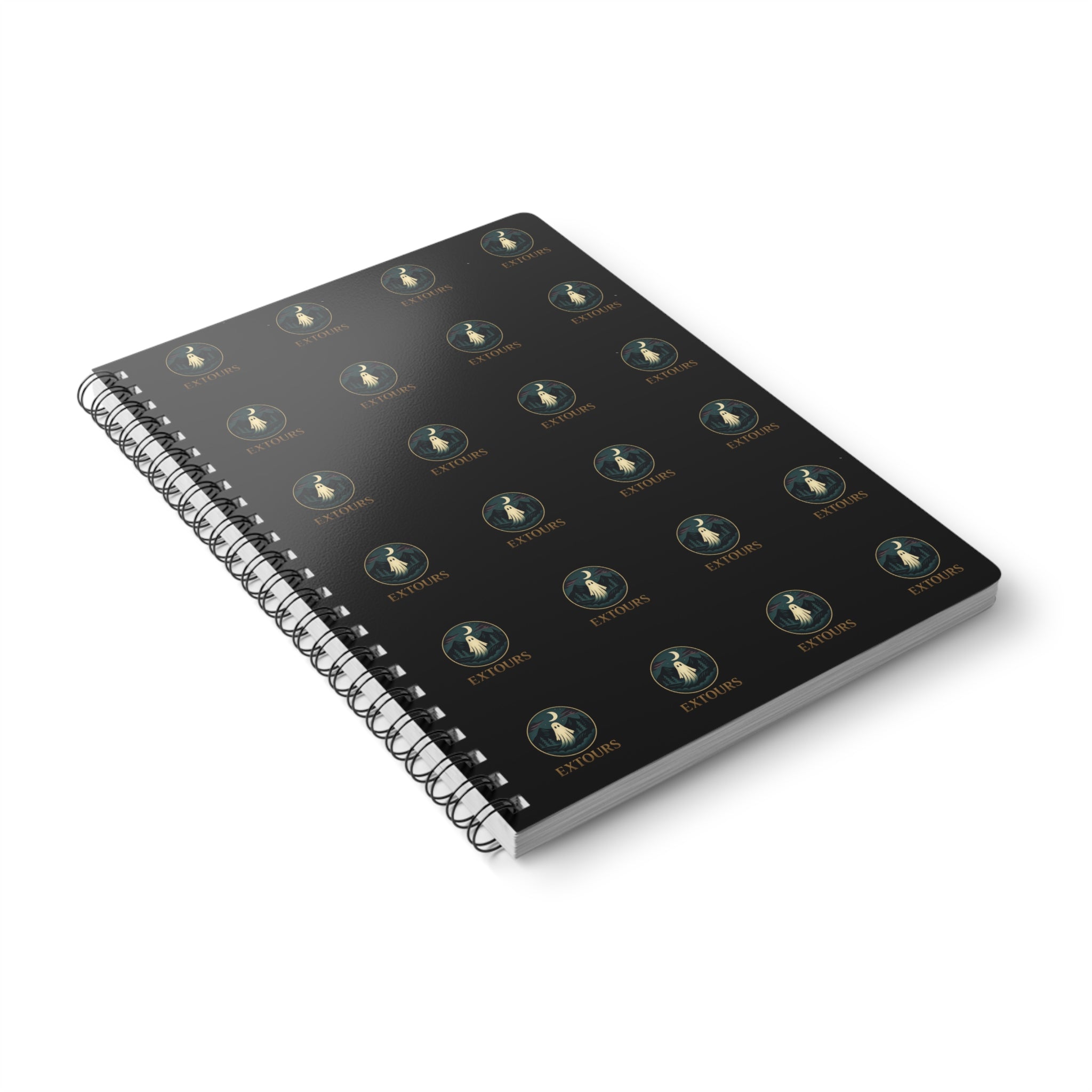 A5 Wirobound Notebook — Vintage Globe Pattern Lined Journal